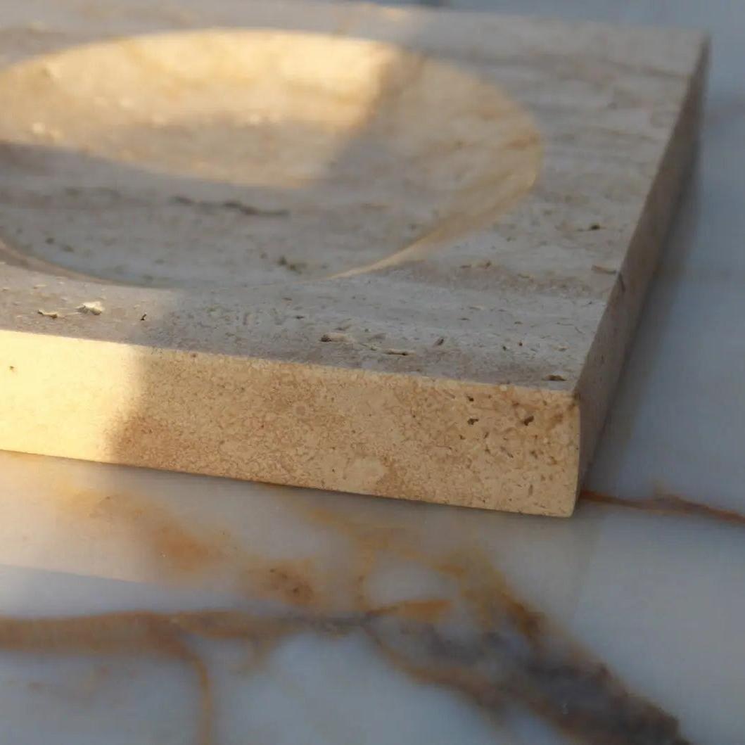 Attrape-anneaux Élégant en Pierre Naturelle-Atelier Travertin