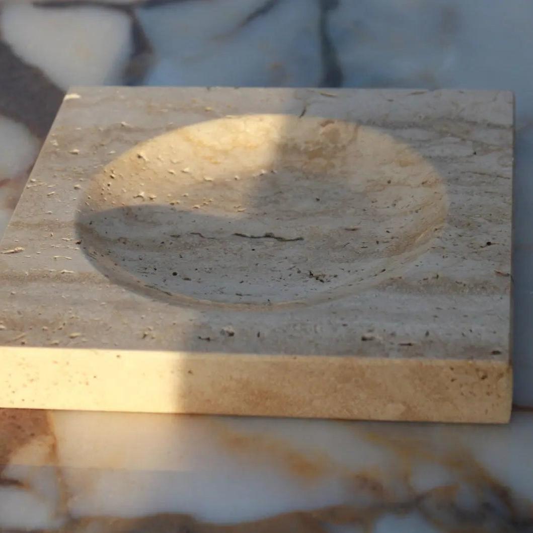 Attrape-anneaux Élégant en Pierre Naturelle-Atelier Travertin