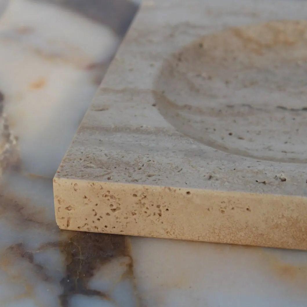 Attrape-anneaux Élégant en Pierre Naturelle-Atelier Travertin
