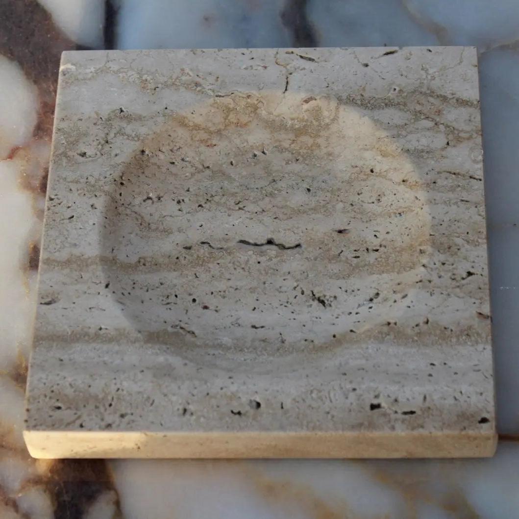 Attrape-anneaux Élégant en Pierre Naturelle-Atelier Travertin
