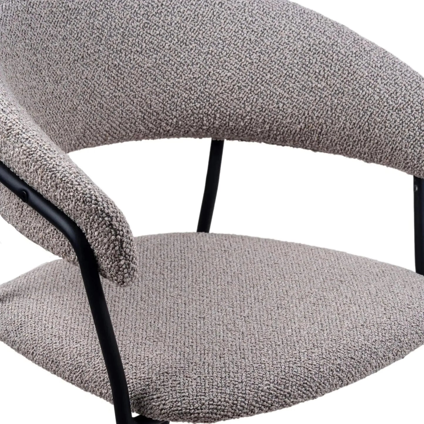 Chaise Bouclette Gris Élégante et Confortable-Atelier Travertin