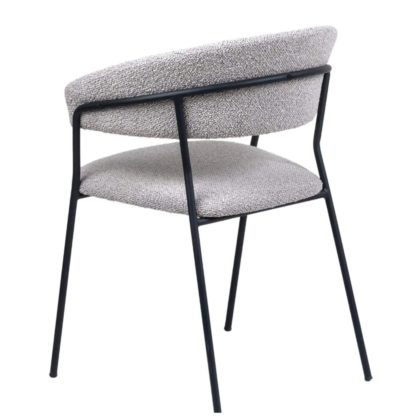 Chaise Bouclette Gris Élégante et Confortable-Atelier Travertin