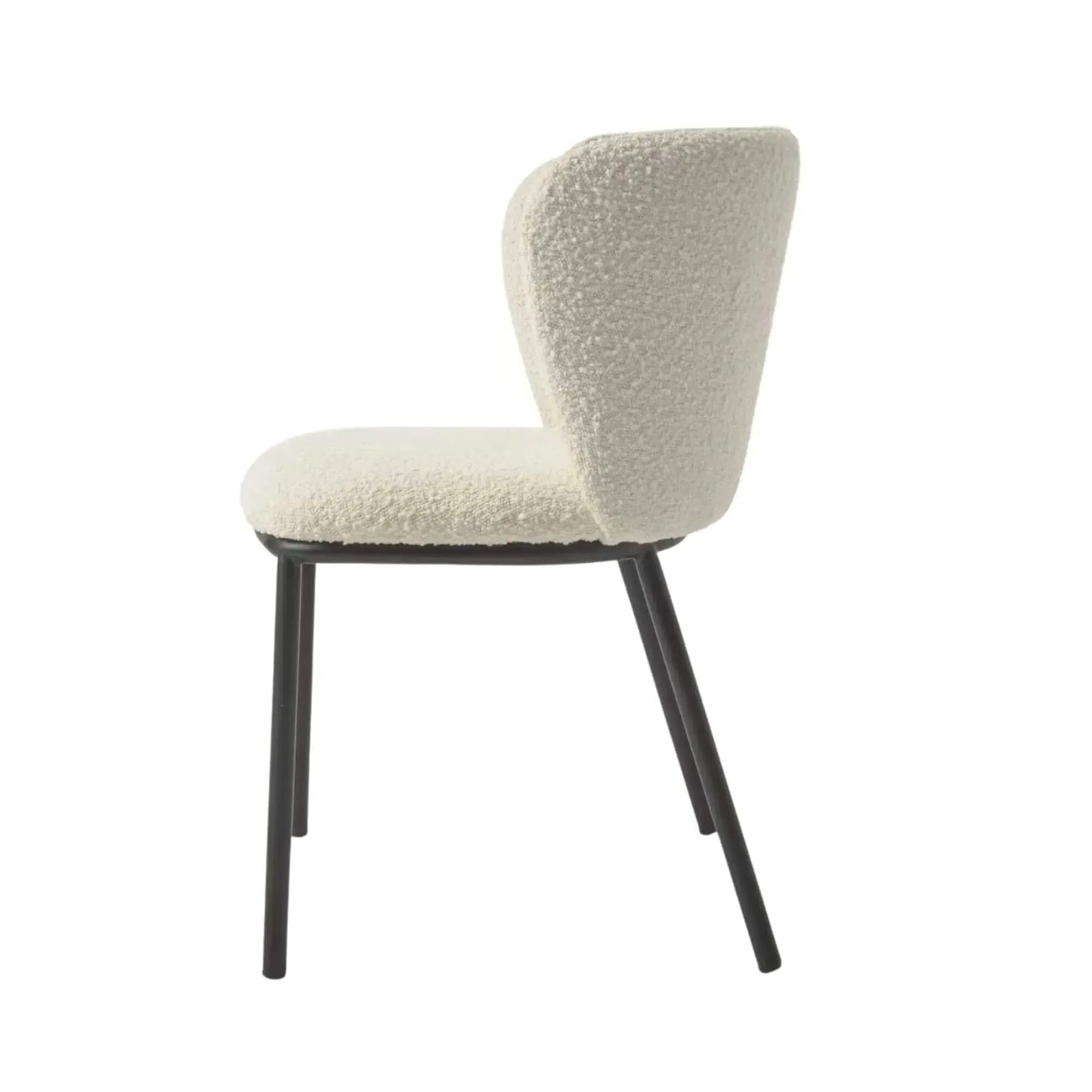 Chaise Lana Écru – Élégance Bouclette-Atelier Travertin