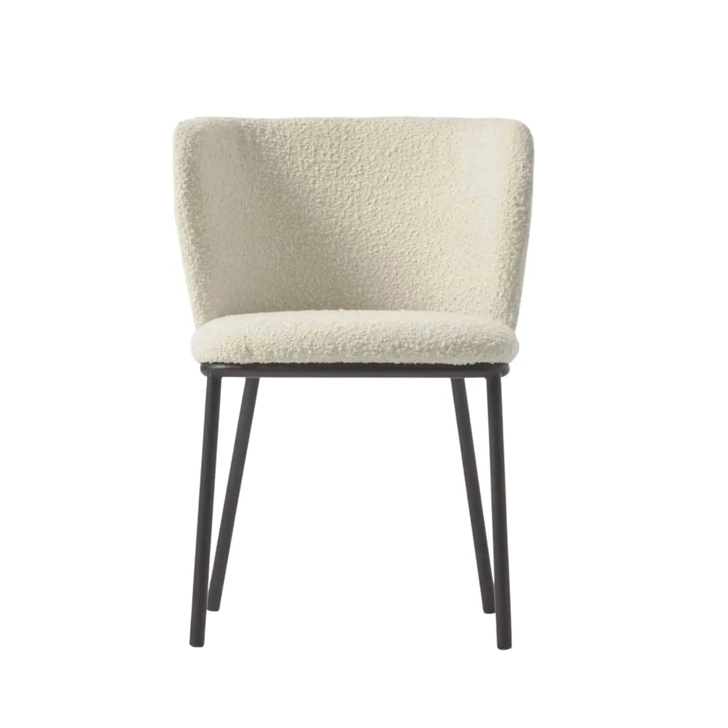 Chaise Lana Écru – Élégance Bouclette-Atelier Travertin