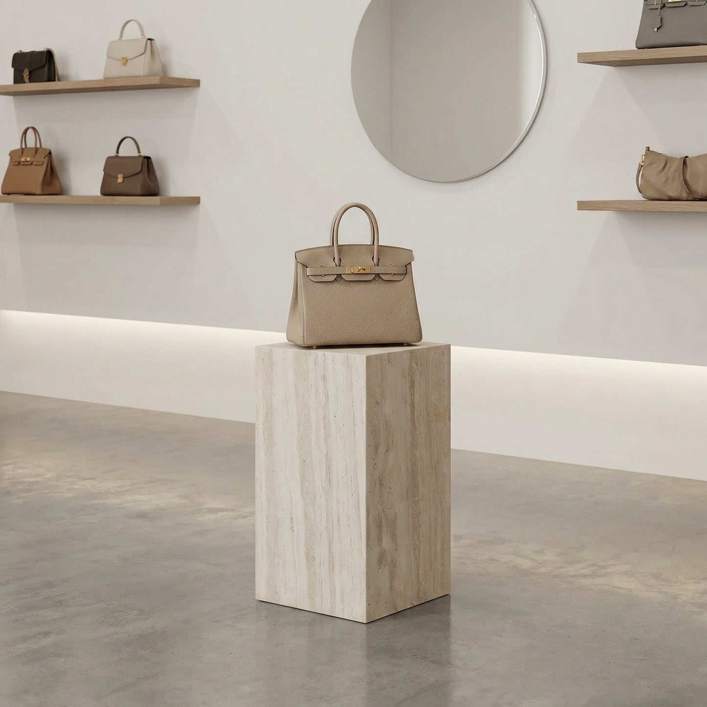 Colonne cubique en Travertin Sorrento H55cm – Minimalisme