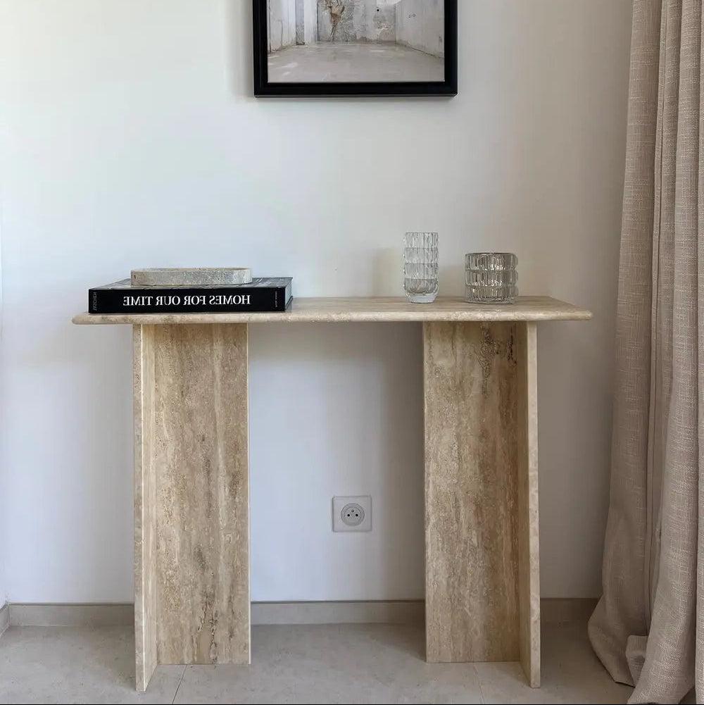 Console Chic en Travertin Naturel-Atelier Travertin
