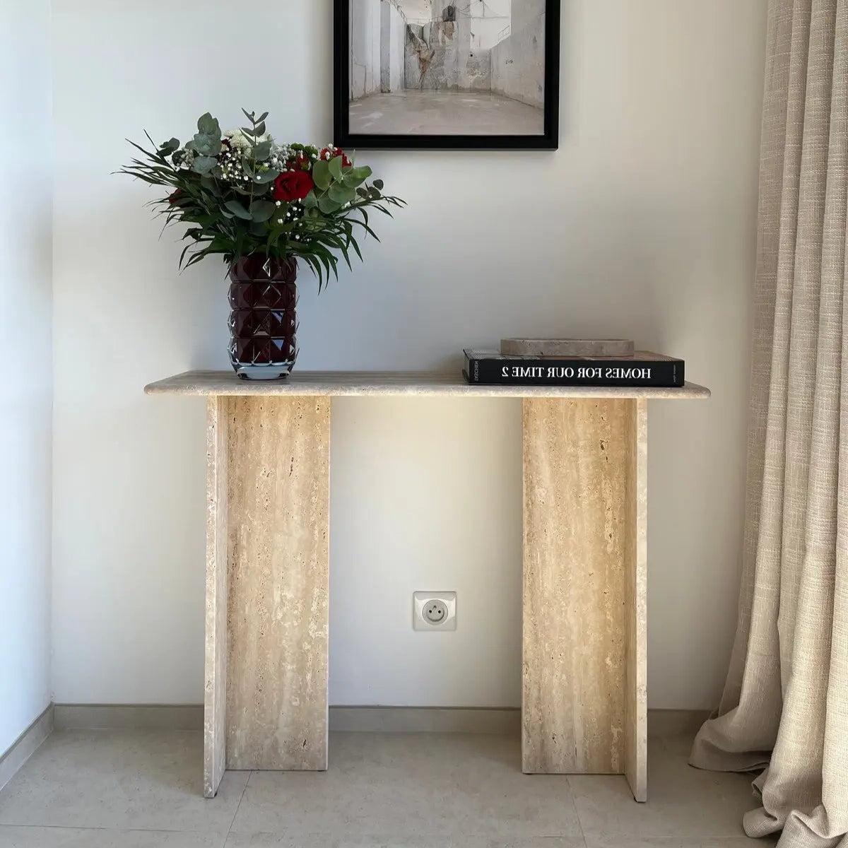 Console Chic en Travertin Naturel-Atelier Travertin