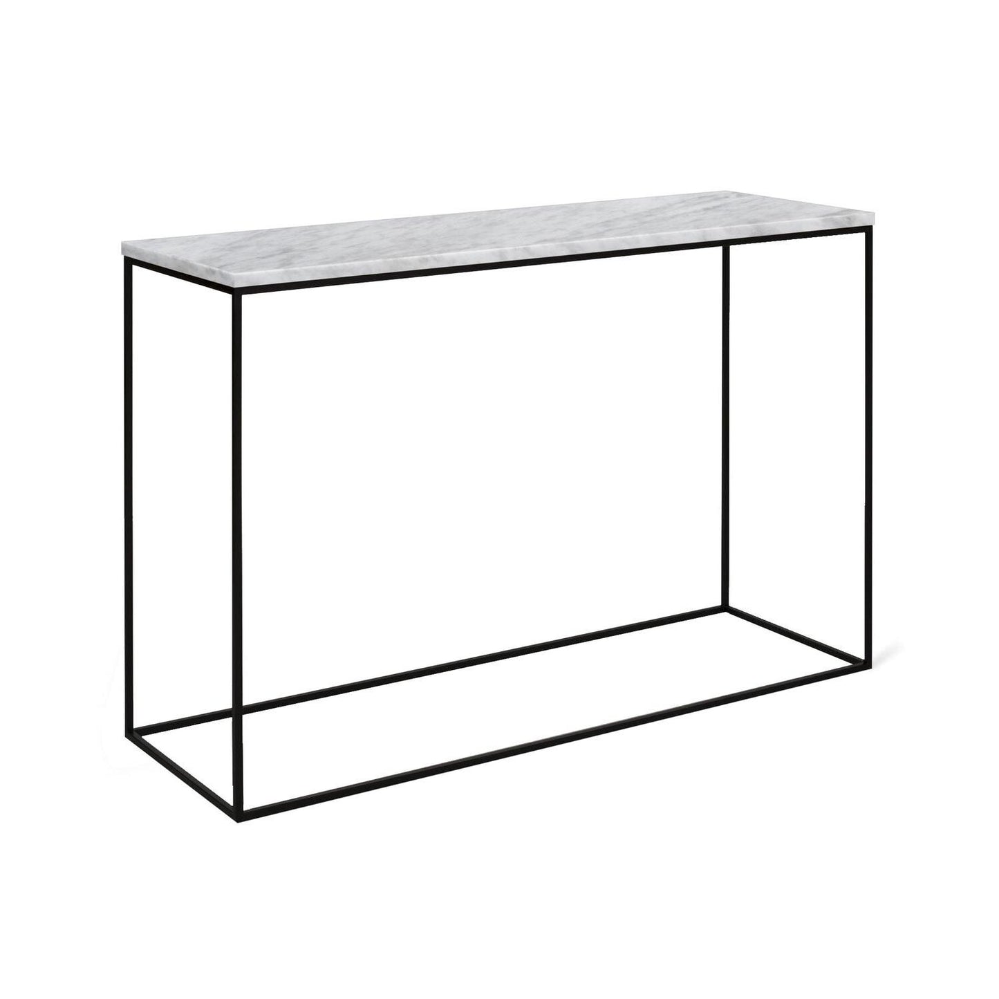 Console Élégante Marbre & Métal Noir-Atelier Travertin
