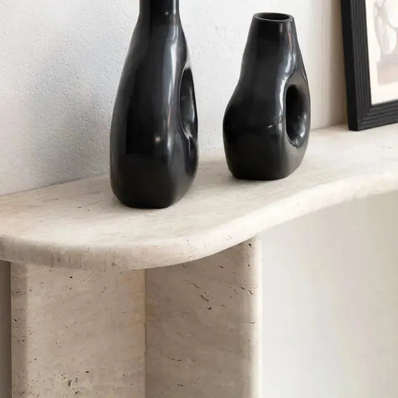 Console Élégante en Travertin Naturel-Atelier Travertin