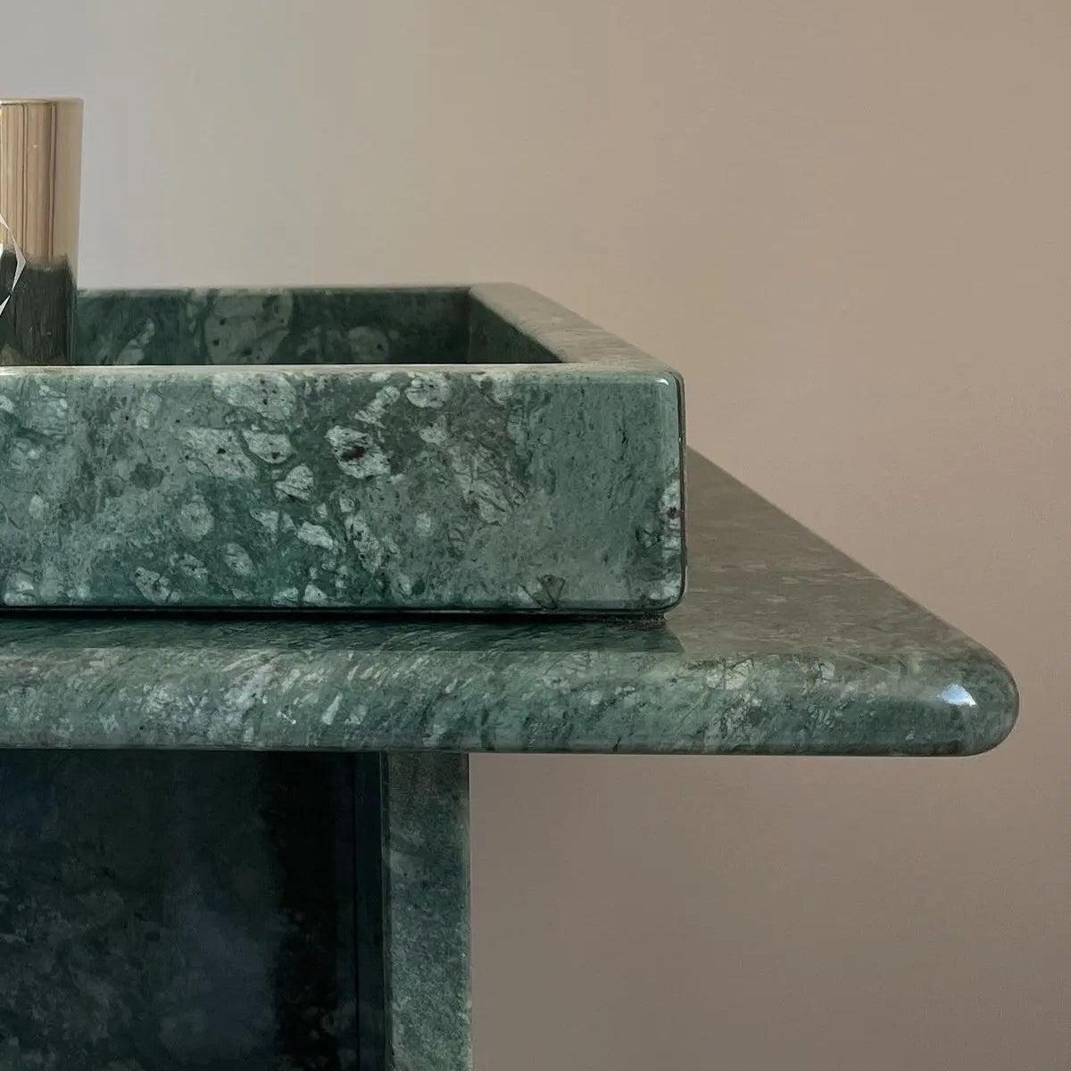 Console Luxe en Marbre Vert Guatemala-Atelier Travertin