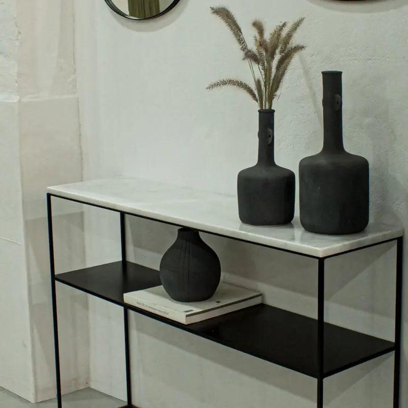 Console Marbre Blanc Élégante et Moderne-Atelier Travertin