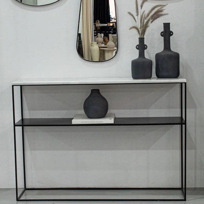 Console Marbre Blanc Élégante et Moderne-Atelier Travertin