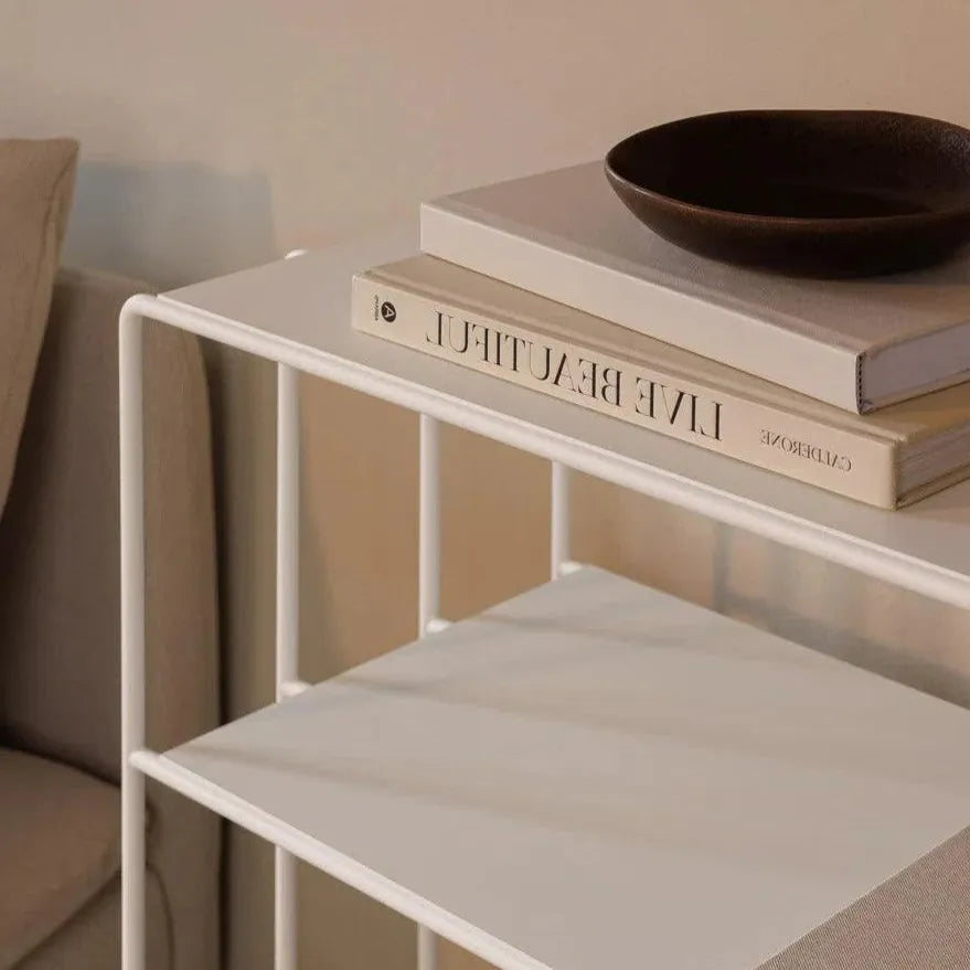 Console Minimaliste en Métal (Noir, Blanc, Beige)-Atelier Travertin