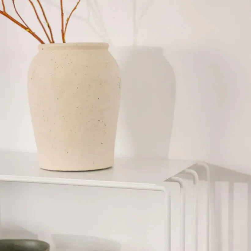 Console Minimaliste en Métal (Noir, Blanc, Beige)-Atelier Travertin
