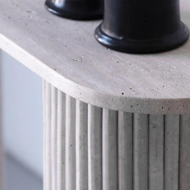 Console Selene en Travertin - Élégance Naturelle-Atelier Travertin