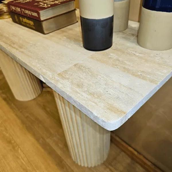 Console Travertin Éclatante et Épurée-Atelier Travertin