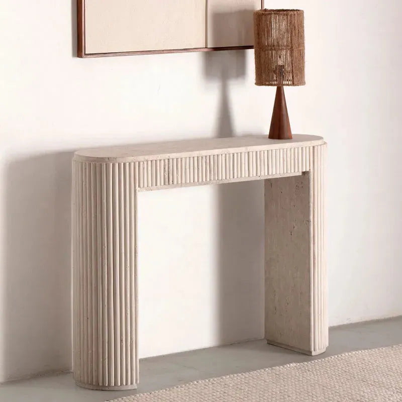 Console en Travertin Élegance par Atelier Travertin-Atelier Travertin