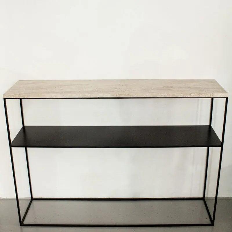 Console en Travertin Élégante et Minimaliste-Atelier Travertin