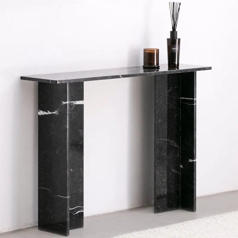 Console luxe en Marbre Noir-Atelier Travertin