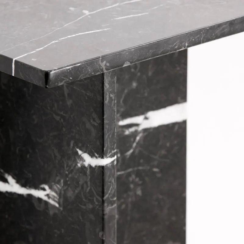 Console luxe en Marbre Noir-Atelier Travertin