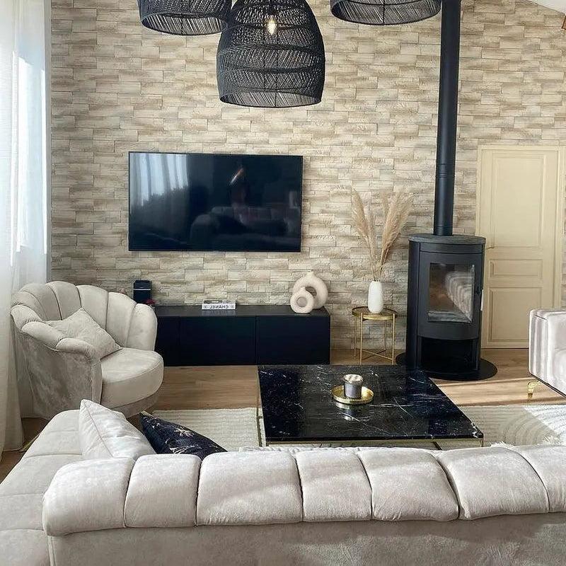 Élégance Intemporelle : Table Basse Marbre Noir-Atelier Travertin