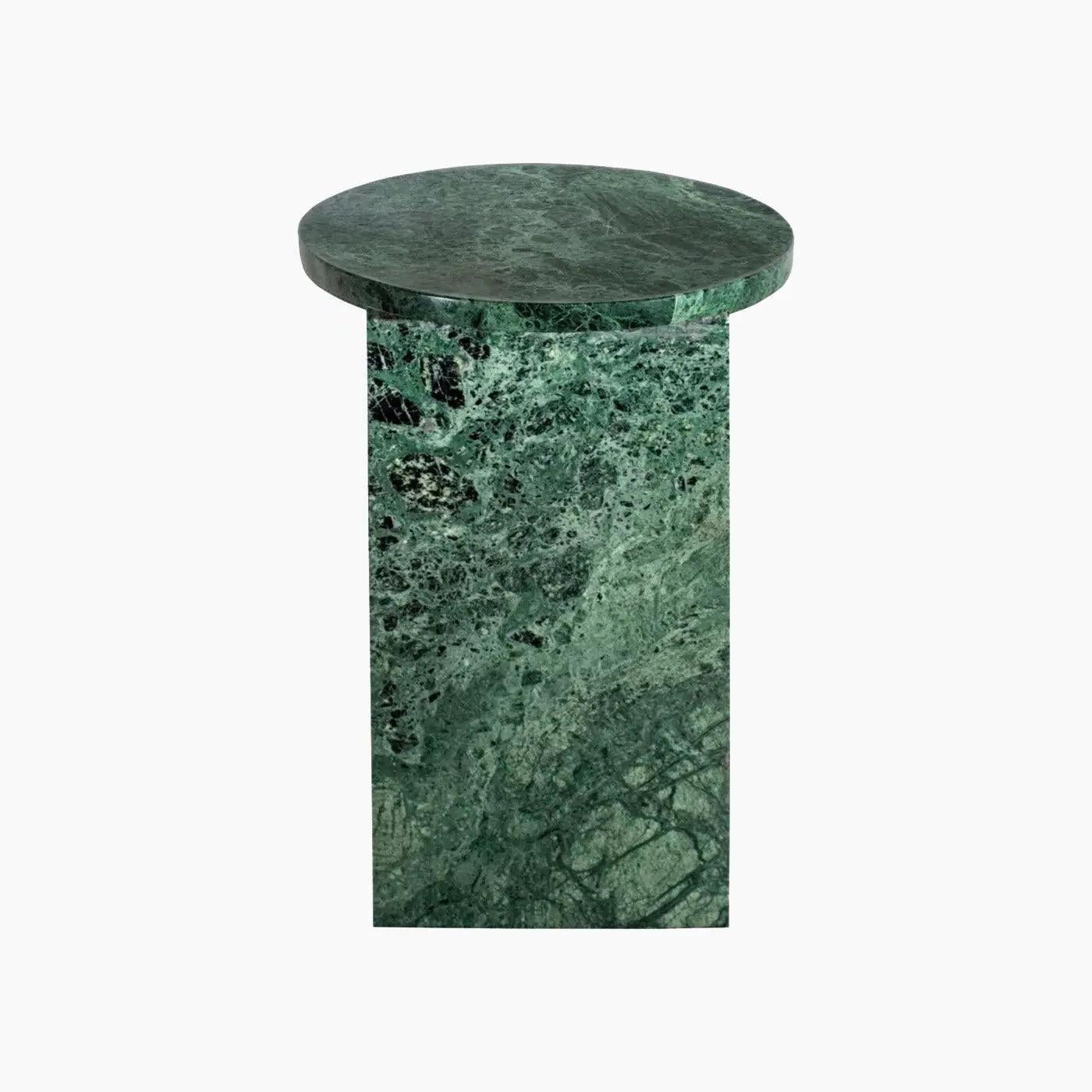Élégance Intemporelle : Table Marbre Vert-Atelier Travertin