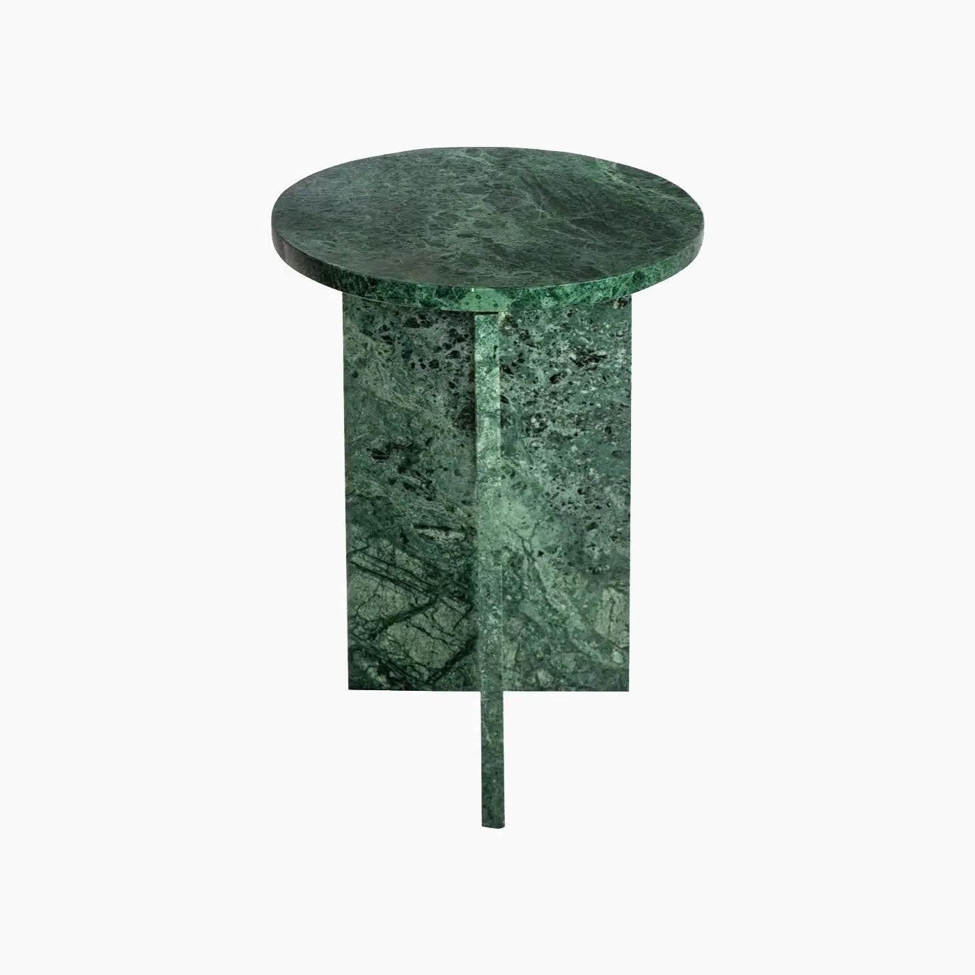 Élégance Intemporelle : Table Marbre Vert-Atelier Travertin