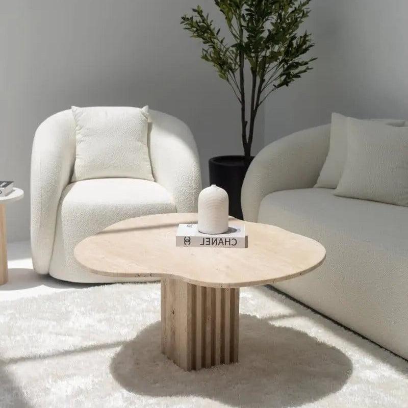 Élégance Naturelle: Table Basse Travertin-Atelier Travertin