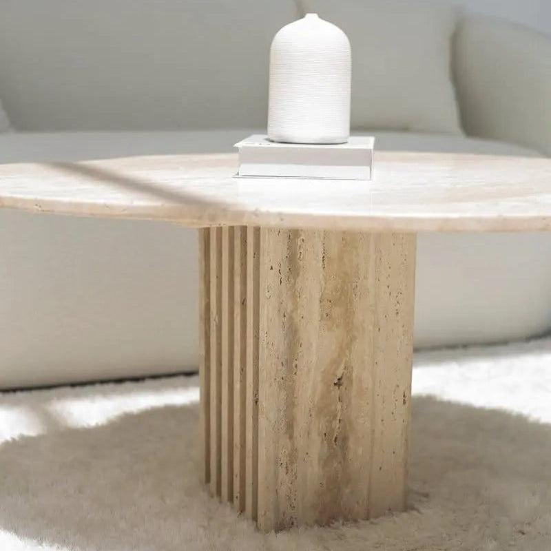 Élégance Naturelle: Table Basse Travertin-Atelier Travertin