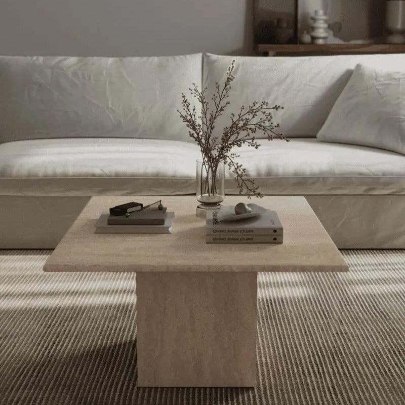 Élégante Table Basse en Travertin-Atelier Travertin