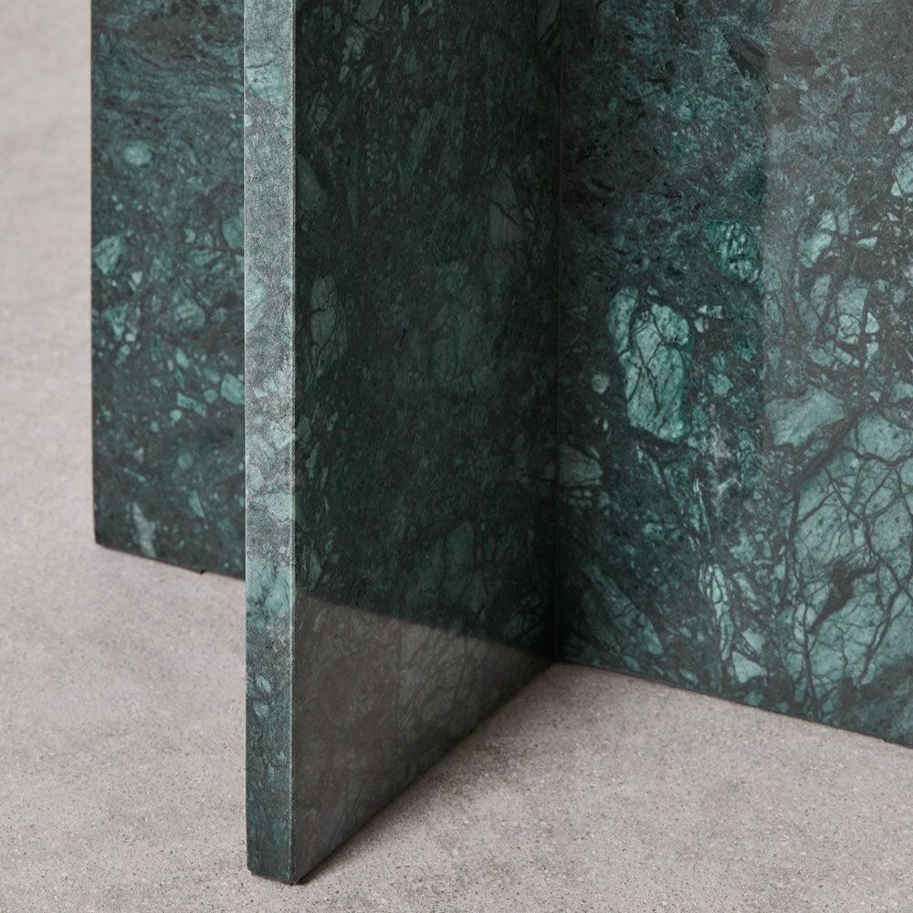 Élégantes Tables de Chevet en Marbre Vert-Atelier Travertin
