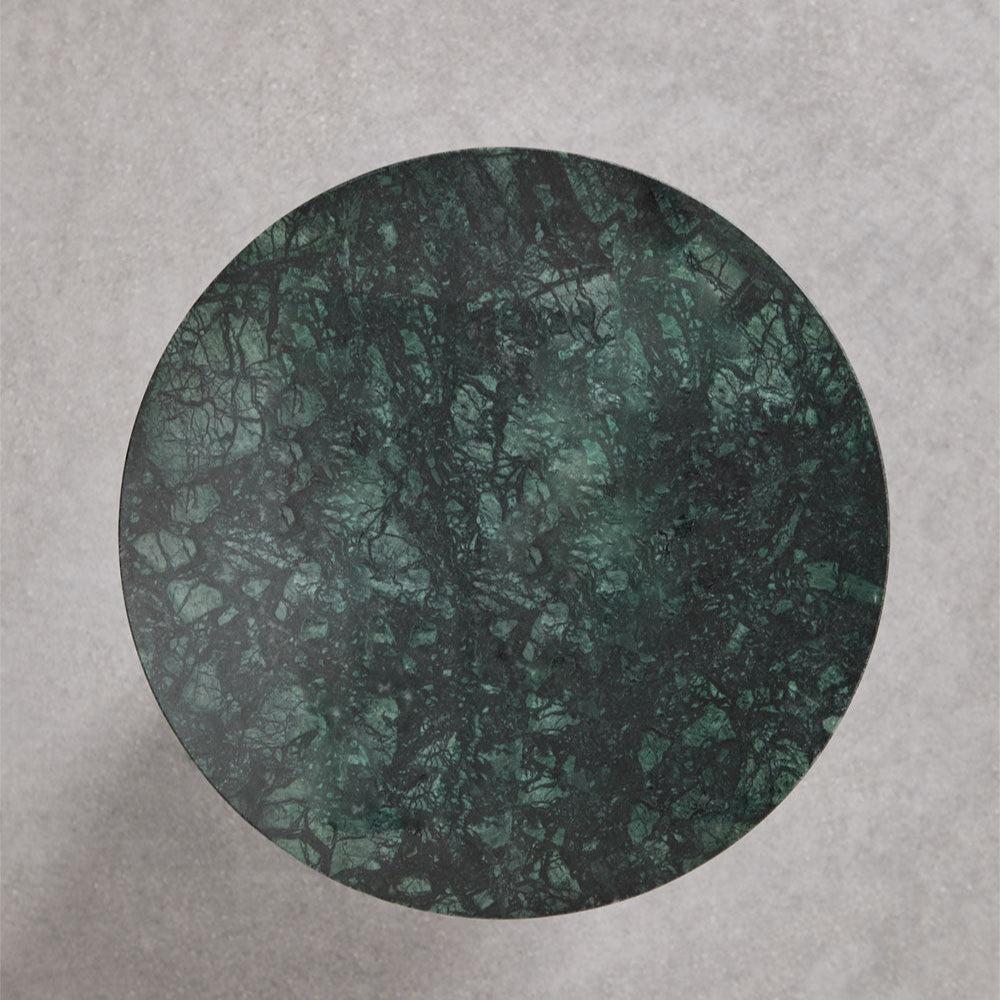 Élégantes Tables de Chevet en Marbre Vert-Atelier Travertin