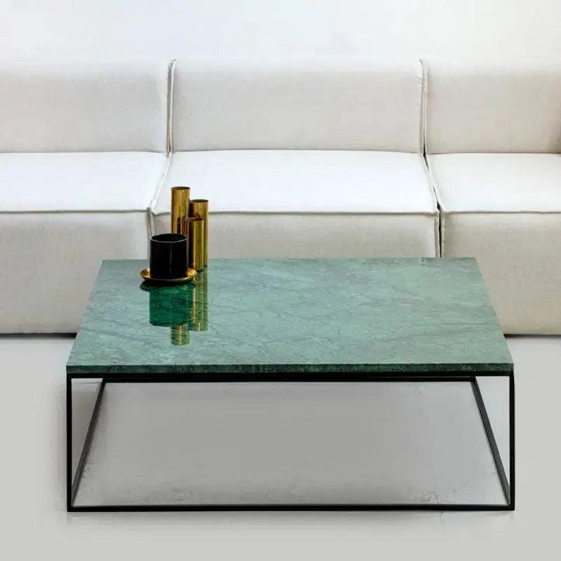 Table Basse Carrée en Marbre - Élégance et Style-Atelier Travertin