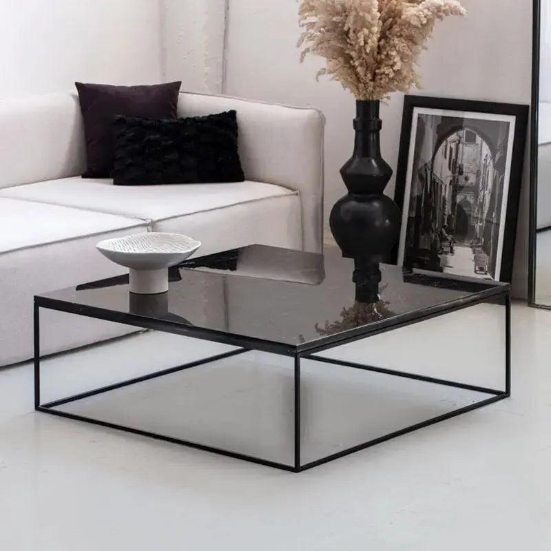 Table Basse Carrée en Marbre - Élégance et Style-Atelier Travertin