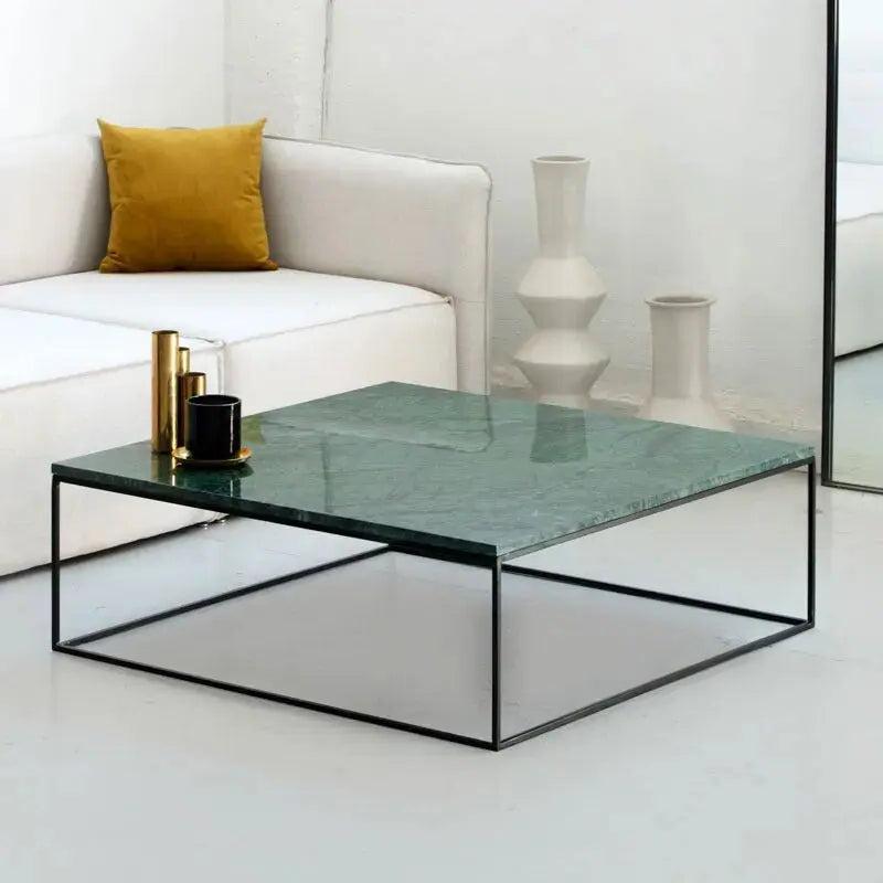 Table Basse Carrée en Marbre - Élégance et Style-Atelier Travertin