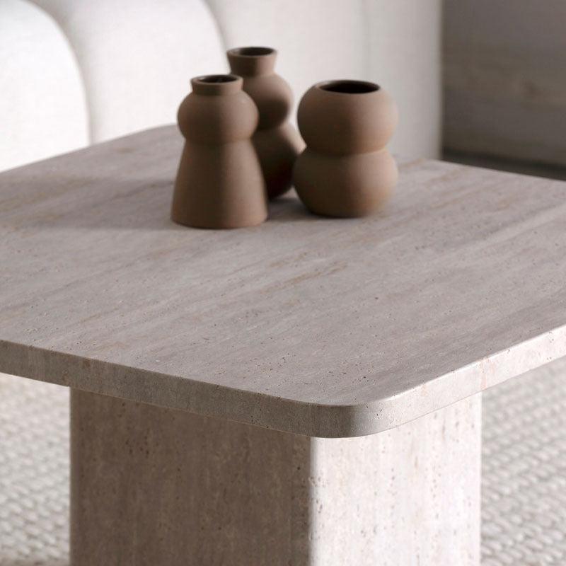 Table Basse Celya: Éclat et Élégance Travertin-Atelier Travertin