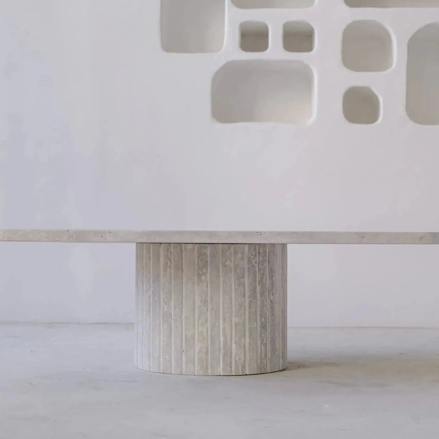 Table Basse Élysée en Travertin-Atelier Travertin