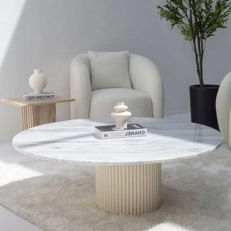 Table Basse Luxe en Marbre & Travertin-Atelier Travertin