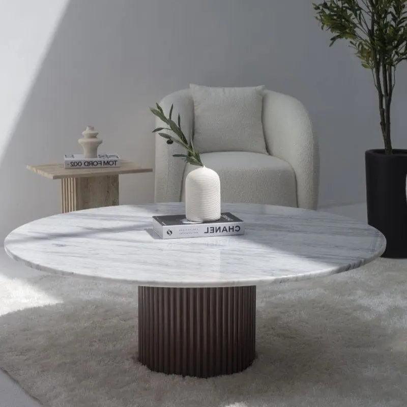 Table Basse Luxe en Marbre & Travertin-Atelier Travertin