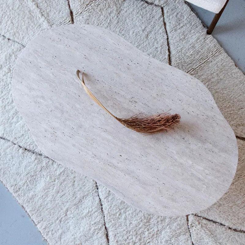 Table Basse Luxe en Travertin Jade-Atelier Travertin