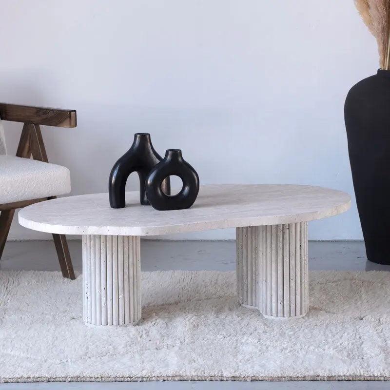 Table Basse Luxe en Travertin Jade-Atelier Travertin