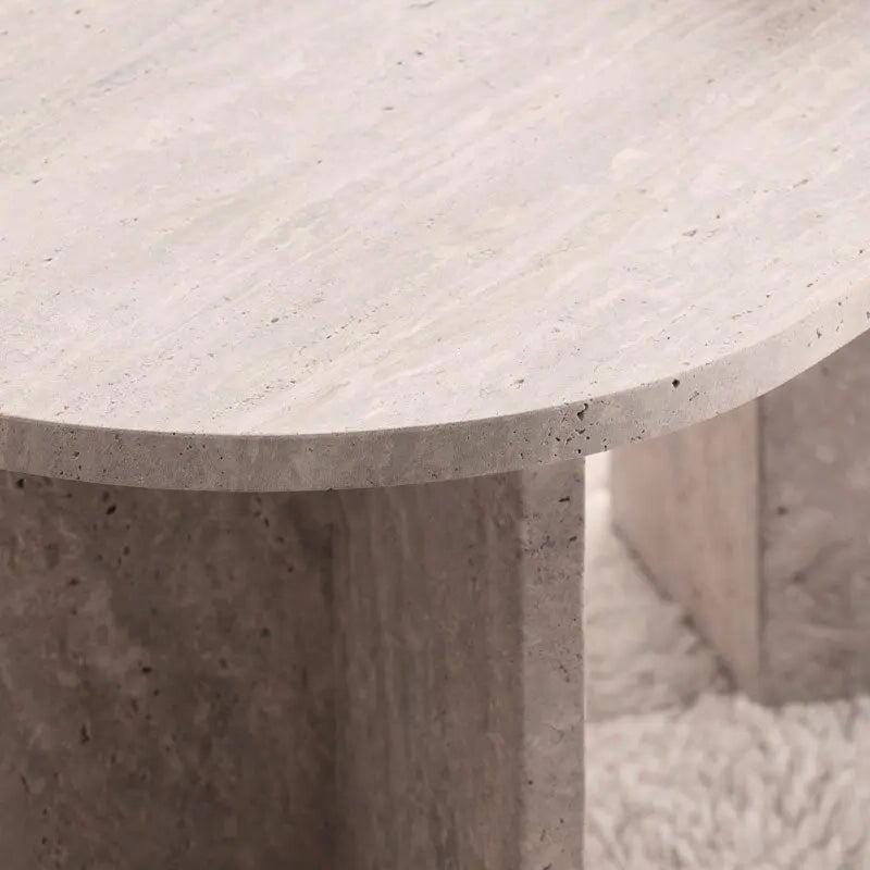 Table Basse Luxe en Travertin Naturel-Atelier Travertin