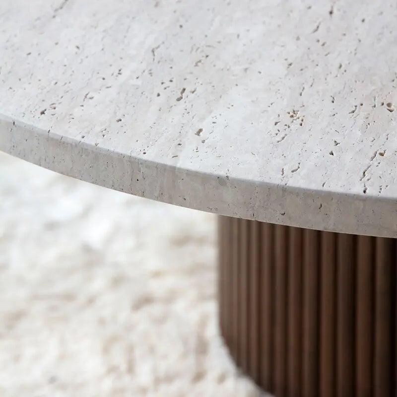 Table Basse Luxe en Travertin Naturel-Atelier Travertin