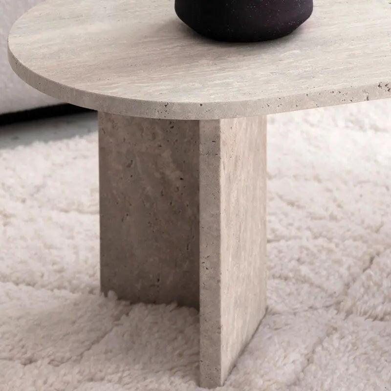 Table Basse Luxe en Travertin Naturel-Atelier Travertin