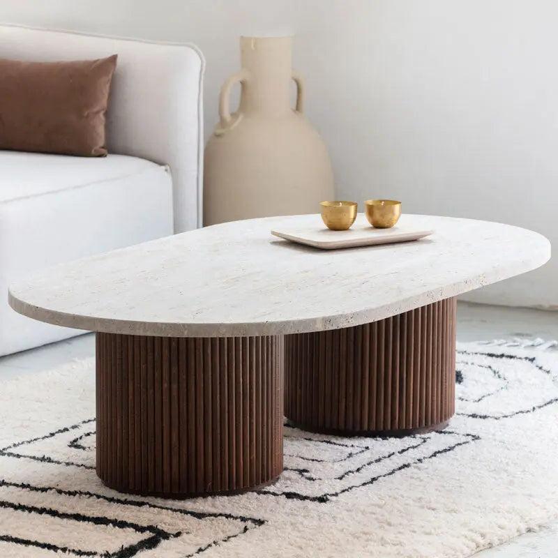 Table Basse Travertin Diana - Élégance et Design-Atelier Travertin