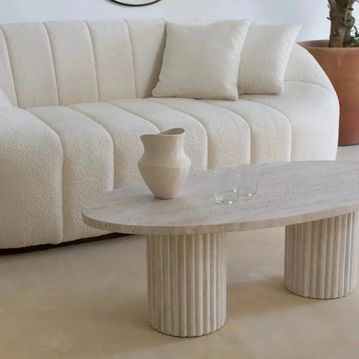 Table Basse en Travertin Éclat et Élégance-Atelier Travertin