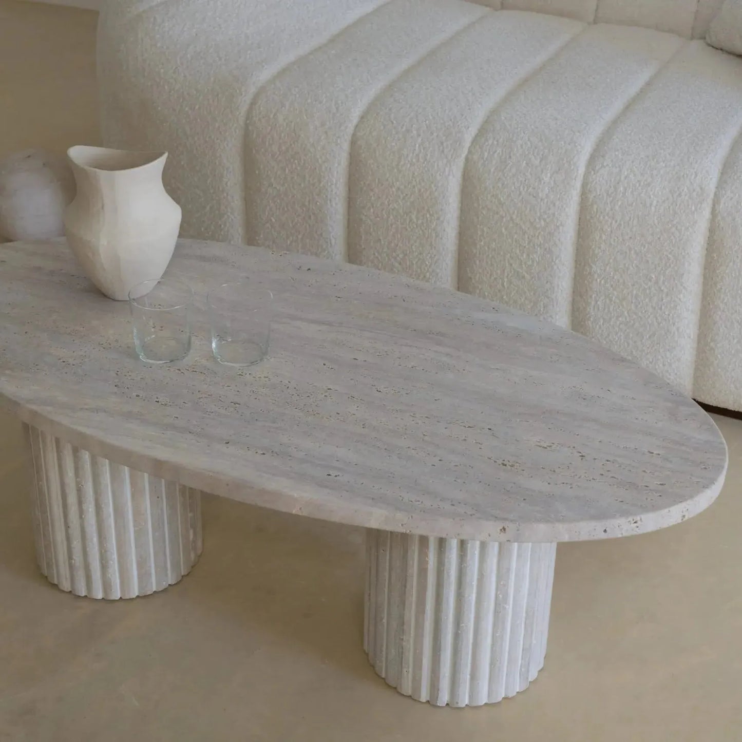Table Basse en Travertin Éclat et Élégance-Atelier Travertin