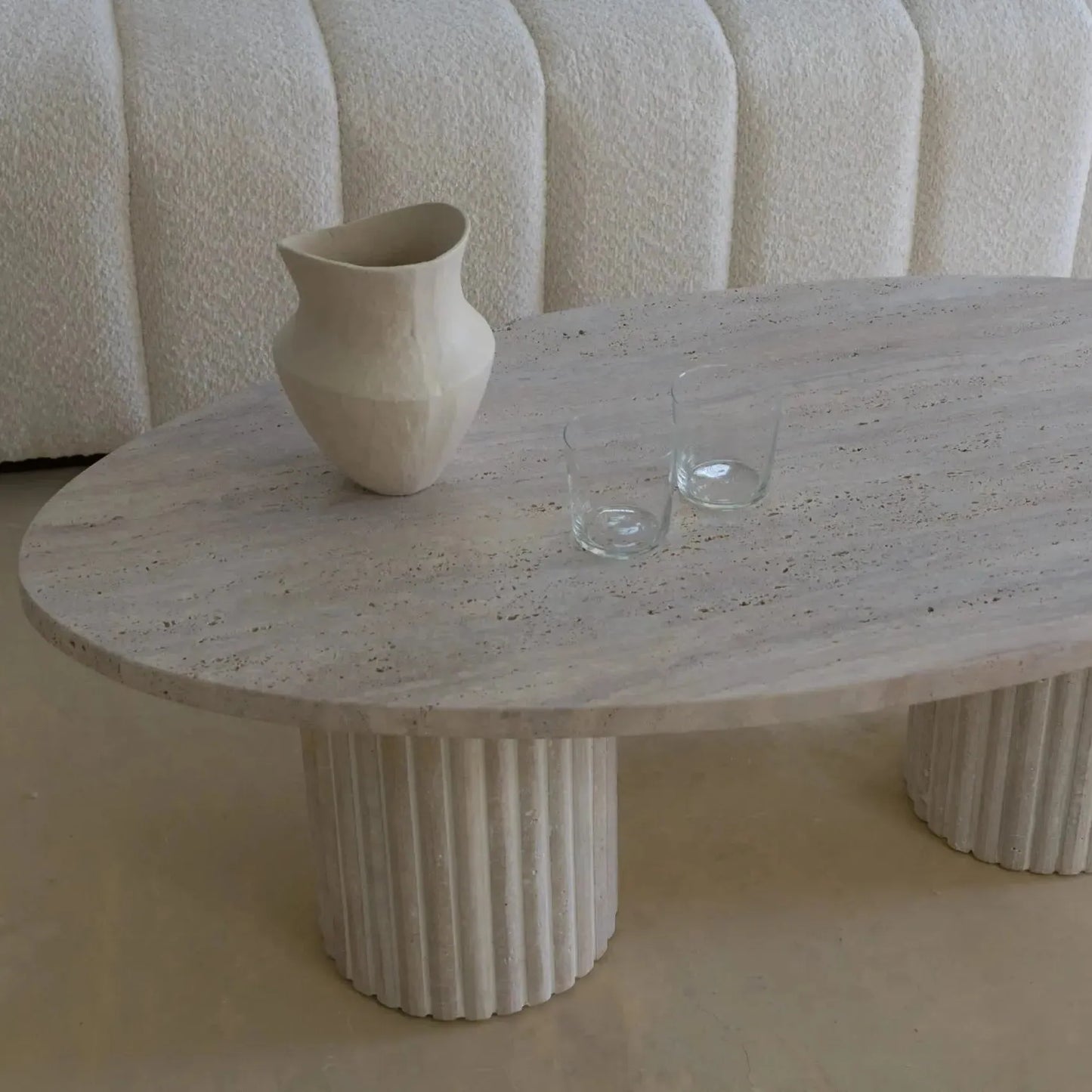 Table Basse en Travertin Éclat et Élégance-Atelier Travertin