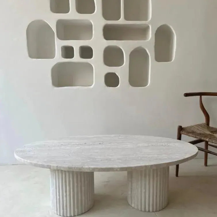Table Basse en Travertin Éclat et Élégance-Atelier Travertin