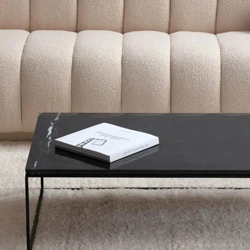 Table Basse en Travertin - Élégance Intemporelle-Atelier Travertin